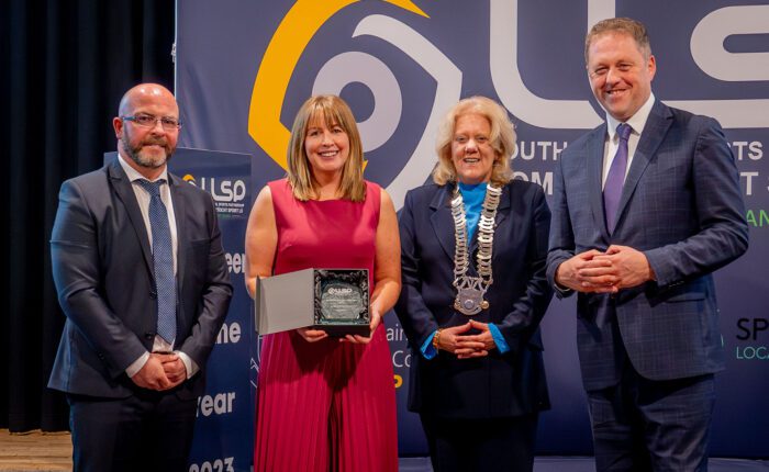 Awards presentation for Volunteer in Sport awards.