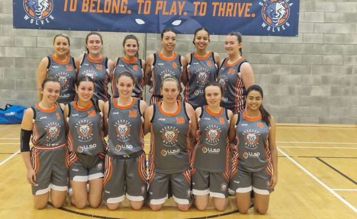 Team photo of Drogheda Wolves Basketball club - ladies team.