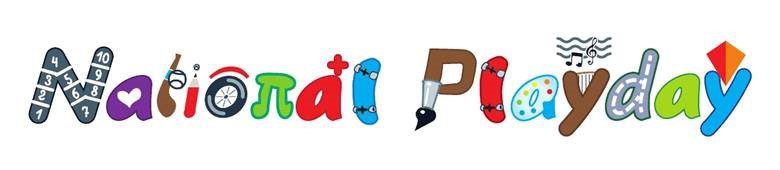 National Playday written in colourful and cartoon letters.